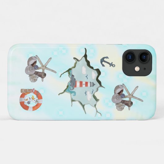 Coques Case-Mate iPhone Roter Leuchtturm (Dos (Horizontal))