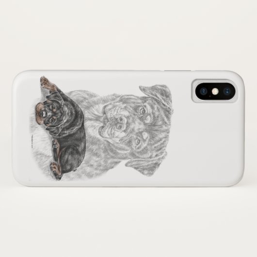 Coques Case-Mate iPhone Rottweiler Chien Art (Dos (Horizontal))