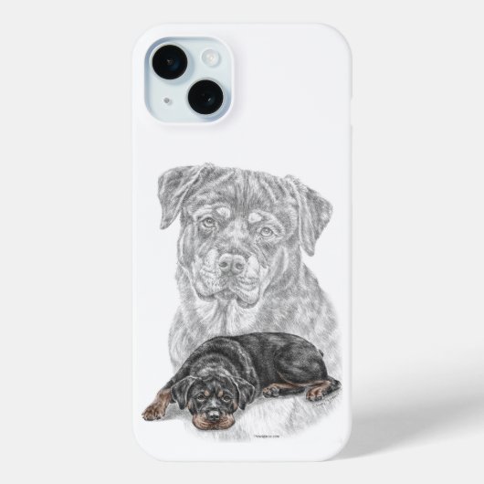 Coques Case-Mate iPhone Rottweiler Chien Art (Verso)