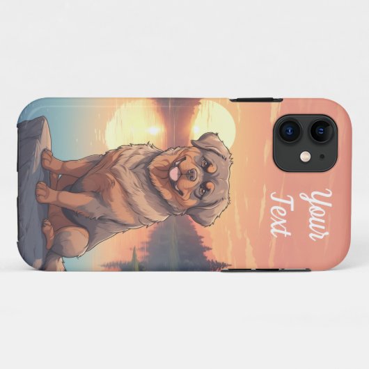Coques Case-Mate iPhone Rottweiler par lac (Dos (Horizontal))