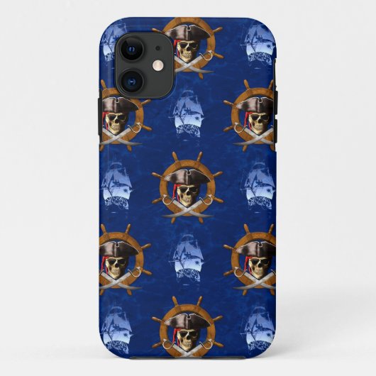 Coques Case-Mate iPhone Roue de pirate de jolly roger (Dos)