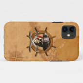 Coques Case-Mate iPhone Roue de pirate de jolly roger (Dos (Horizontal))
