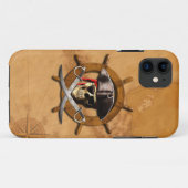 Coques Case-Mate iPhone Roue de pirate de jolly roger (Dos (Horizontal))