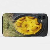 Coques Case-Mate iPhone Roue jaune Nom personnalisé (Dos (Horizontal))