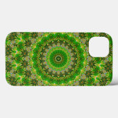 Coques Case-Mate iPhone Roue Mandala Verte (Verso (horizontal))