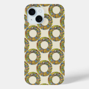 Coque Pour iPhone 15 Roue zodiacale astrologique céleste vintage