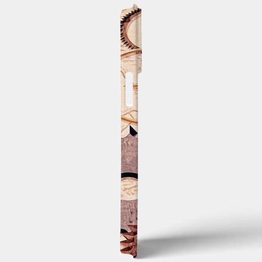 Coques Case-Mate iPhone Roues à vapeur, engrenages, clés, vieille carte Pe (Verso / Droite)