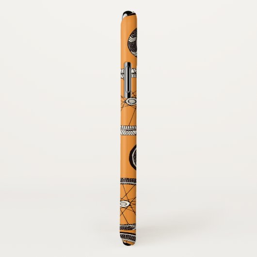 Coques Case-Mate iPhone roues moto ambre (Dos/Droite)