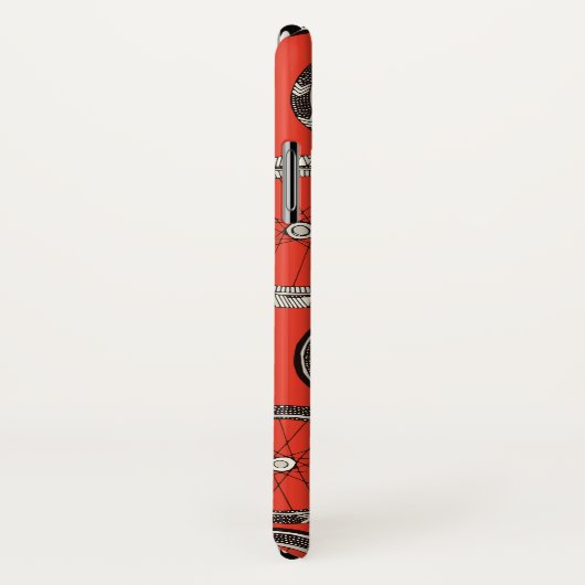 Coques Case-Mate iPhone roues moto feu orange (Dos/Droite)