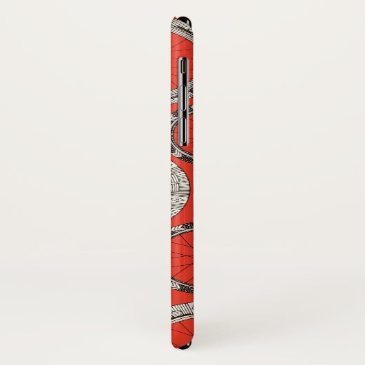 Coques Case-Mate iPhone roues moto feu orange (Dos/Gauche)