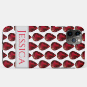 Coques Case-Mate iPhone Rouge à facettes coques iphone Gemstone Pear Ruby (Dos (Horizontal))