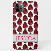 Coques Case-Mate iPhone Rouge à facettes coques iphone Gemstone Pear Ruby (Dos)