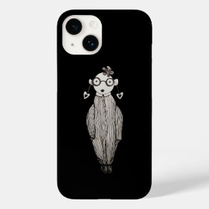 Coque Pour iPhone 14 Rouge à lèvres foncé et lunettes