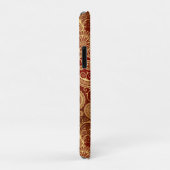 Coques Case-Mate iPhone Rouge abstrait et motif floral d'or (Dos/Droite)