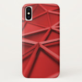 Coques Case-Mate iPhone rouge abstrait géométrique (Dos)