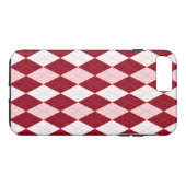 Coques Case-Mate iPhone Rouge Argyle Rouge Clair Petit Diamant (Dos (Horizontal))