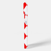 Coques Case-Mate iPhone Rouge blanc Arlequin Diamants Checkers Design (Verso / Gauche)
