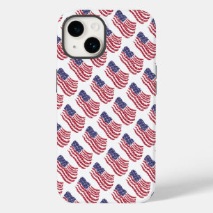 Coque Pour iPhone 14 Rouge Blanc Bleu Drapeau Design Coque-Mate iPhone