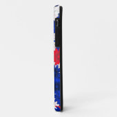 Coques Case-Mate iPhone Rouge blanc, bleu floral (Dos/Gauche)