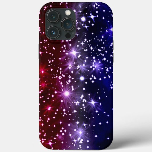 Coques Case-Mate iPhone Rouge blanc & bleu Patriotique Étincelle (Verso)