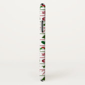 Coques Case-Mate iPhone Rouge blanc de vert de motif de motifs de Noël (Dos/Droite)