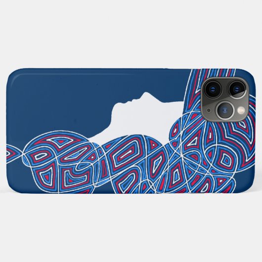 Coques Case-Mate iPhone Rouge, blanc et bleu (Dos (Horizontal))