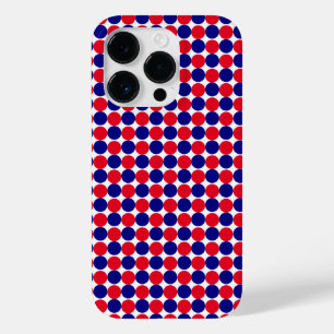 Coque Pour iPhone 14 Pro Rouge, blanc et bleu
