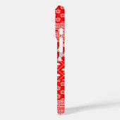 Coques Case-Mate iPhone Rouge blanc Mixte Motif Patchwork Design (Verso / Gauche)