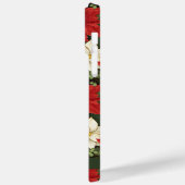 Coques Case-Mate iPhone Rouge Blanc Vert Poinsettia Fleurs Motif (Verso / Gauche)