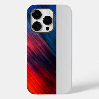 Coque Pour iPhone 14 Pro Rouge bleu Abstrait