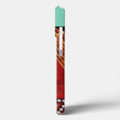 COQUES Case-Mate iPhone ROUGE BLEU MONOGRAMME TRIANGLE GÉOMÉTRIQUE ABSTRAI (Verso / Gauche)