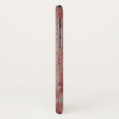 Coques Case-Mate iPhone Rouge Bleu Rustique Bois Nom initial (Dos/Gauche)