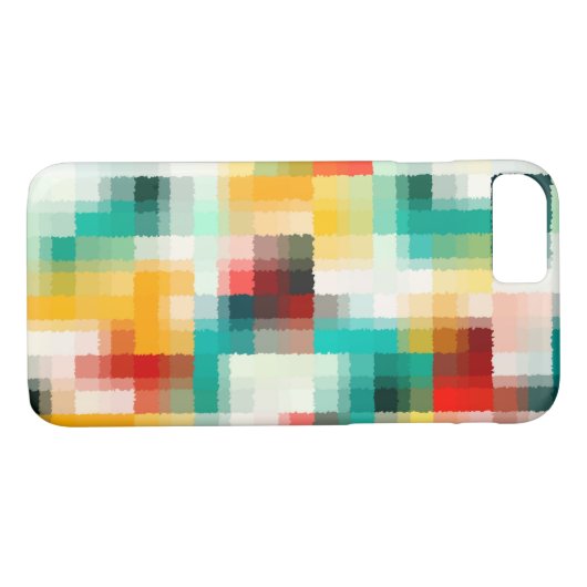 Coques Case-Mate iPhone Rouge bleu vert jaune blanc Motif Abstrait (Dos (Horizontal))