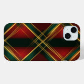 COQUES Case-Mate iPhone ROUGE BRILLANT OR VERT NOËL MOTIF PLAID (Verso (horizontal))