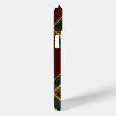COQUES Case-Mate iPhone ROUGE BRILLANT OR VERT NOËL MOTIF PLAID (Verso / Droite)