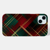 COQUES Case-Mate iPhone ROUGE BRILLANT OR VERT NOËL MOTIF PLAID (Verso (horizontal))