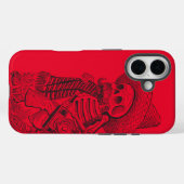Coques Case-Mate iPhone Rouge Calavera (Verso (horizontal))