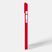 Coques Case-Mate iPhone Rouge Chaud Rayure Rose Rouge Métallisé Monogramme (Verso / Gauche)