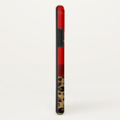 Coques Case-Mate iPhone Rouge chic et Empreinte de léopard (Dos/Droite)