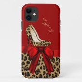 Coques Case-Mate iPhone Rouge chic et Jaguar (Dos)