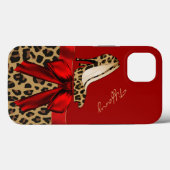Coques Case-Mate iPhone Rouge chic et Jaguar (Verso (horizontal))