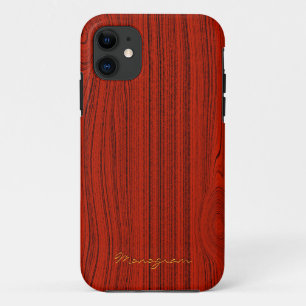 Coque Case-Mate Pour iPhone Rouge en acajou bois Motif Look