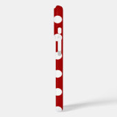 Coques Case-Mate iPhone Rouge et blanc Polka Dot, super mignon, moderne (Verso / Gauche)