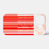 Coques Case-Mate iPhone Rouge et blanc rustique (Verso (horizontal))