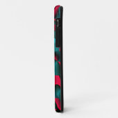 Coques Case-Mate iPhone Rouge et Cyan à facettes (Dos/Gauche)