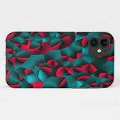 Coques Case-Mate iPhone Rouge et Cyan à facettes (Dos (Horizontal))