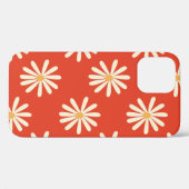 Coques Case-Mate iPhone rouge et moutarde années 1970 super rétro rétro fl (Verso (horizontal))