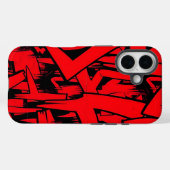 Coques Case-Mate iPhone Rouge et noir éparpillé (Verso (horizontal))