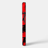 Coques Case-Mate iPhone Rouge et noir éparpillé (Verso / Gauche)