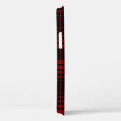 Coques Case-Mate iPhone Rouge et noir tartan plaid écossais patte transpar (Verso / Droite)